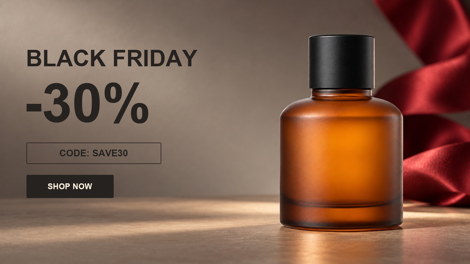 Headline, discount and promo code added in the empty area afterwards