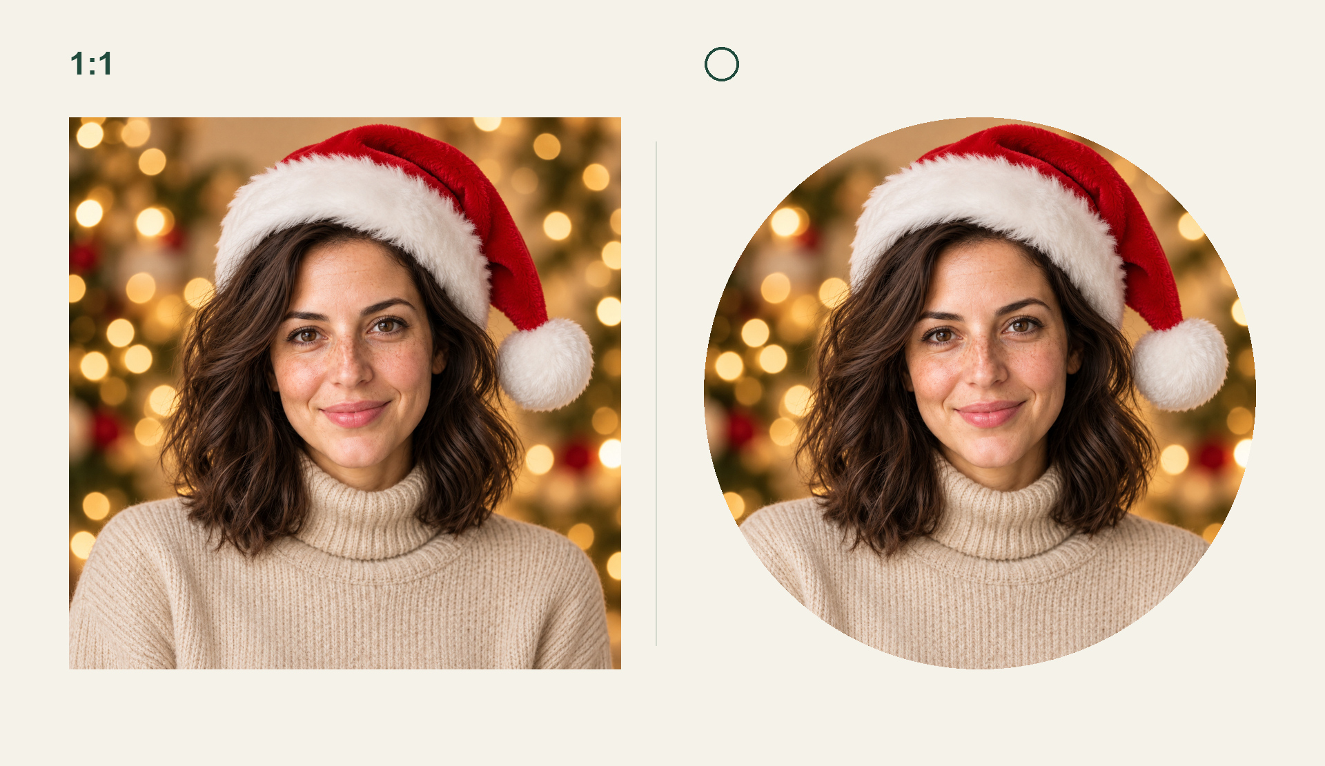 同一张头像在方图和圆形裁切下的效果对比